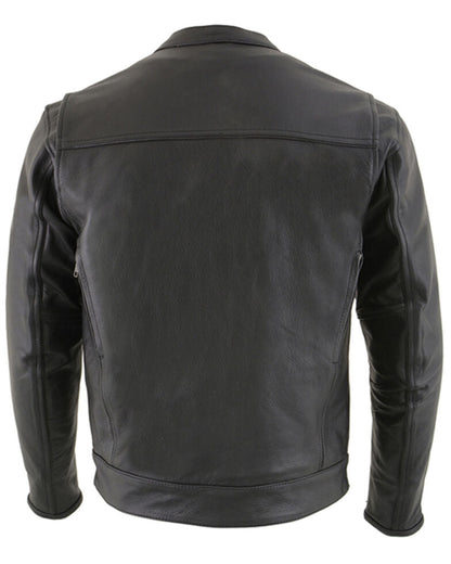 Vented Scooter Zip-Front CoolTec Leather Jacket