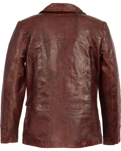 Men’s Classic Leather Car Coat Jacket