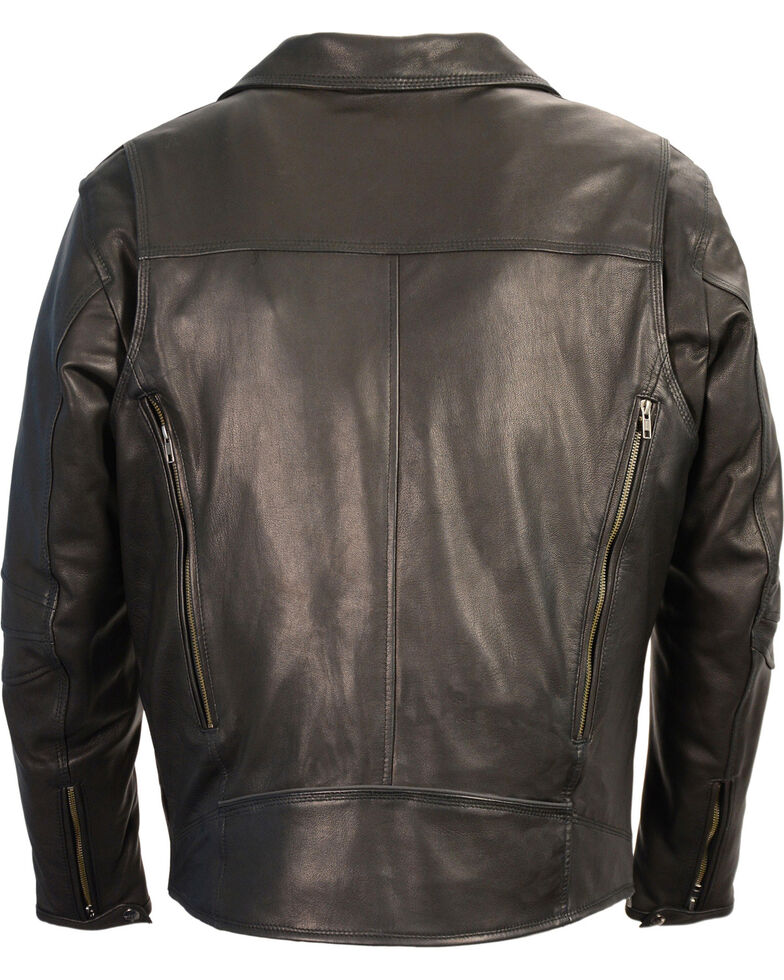 Men’s Black Lightweight Long Biker Riding Jacket