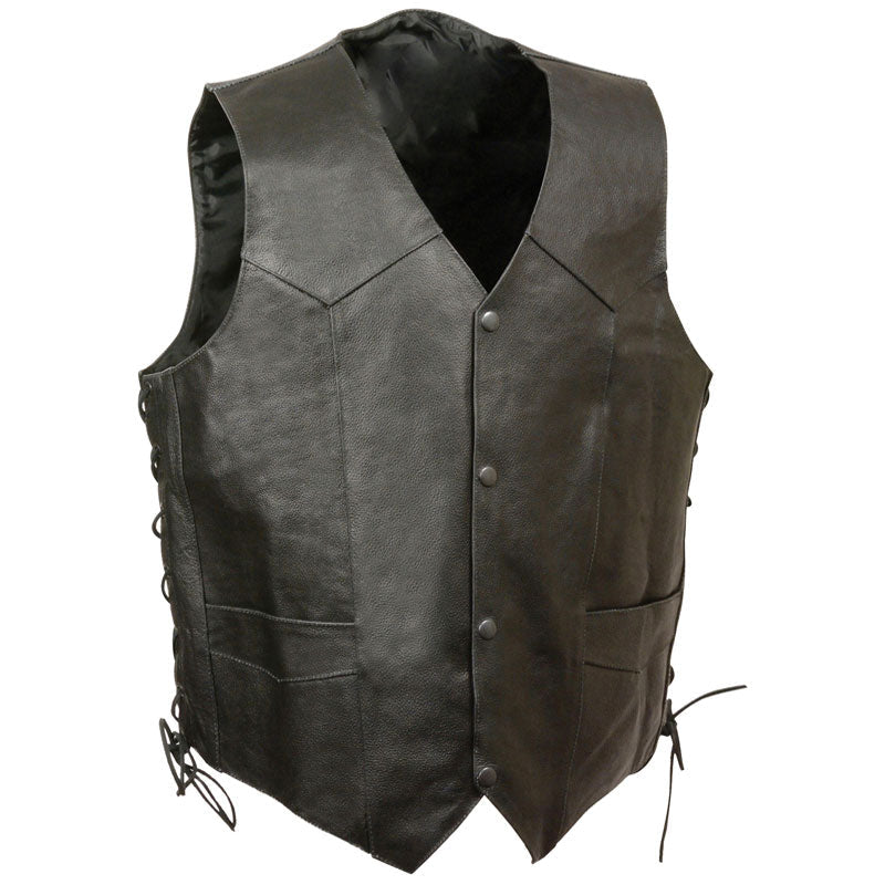 Side Lace Live to Ride Leather Vest