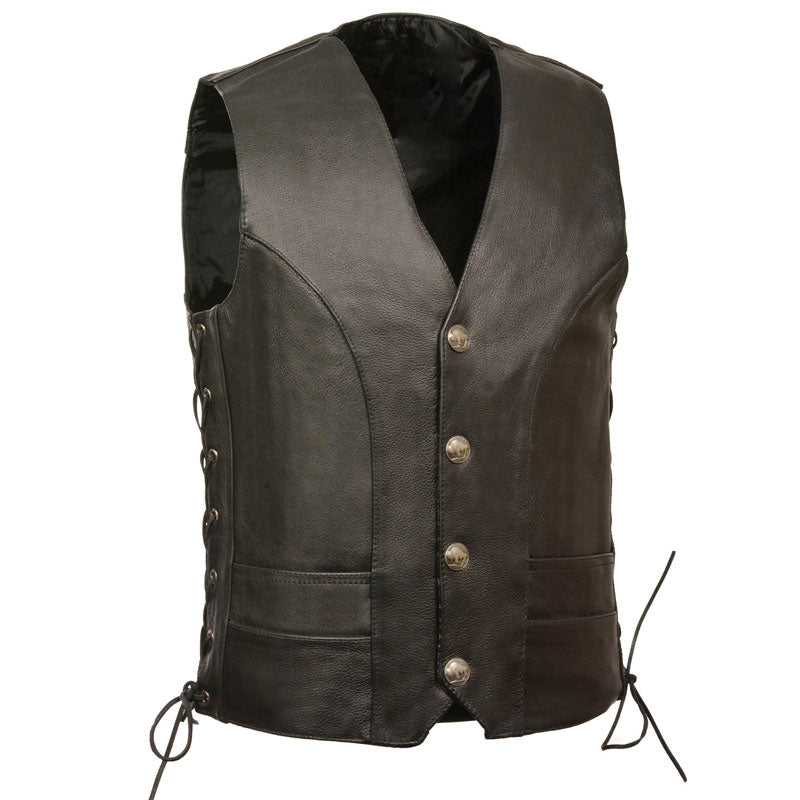 Buffalo Snap Side Lace Leather Vest