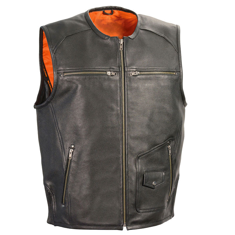 Zipper Front Vest with Side Stretch Flex