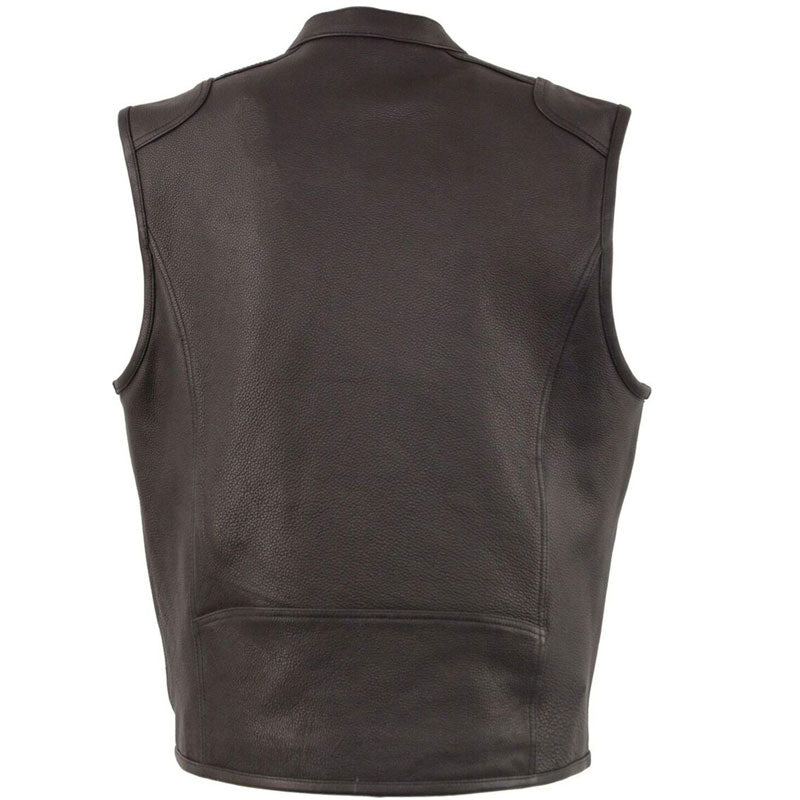 Black Cool Tec Leather Vest