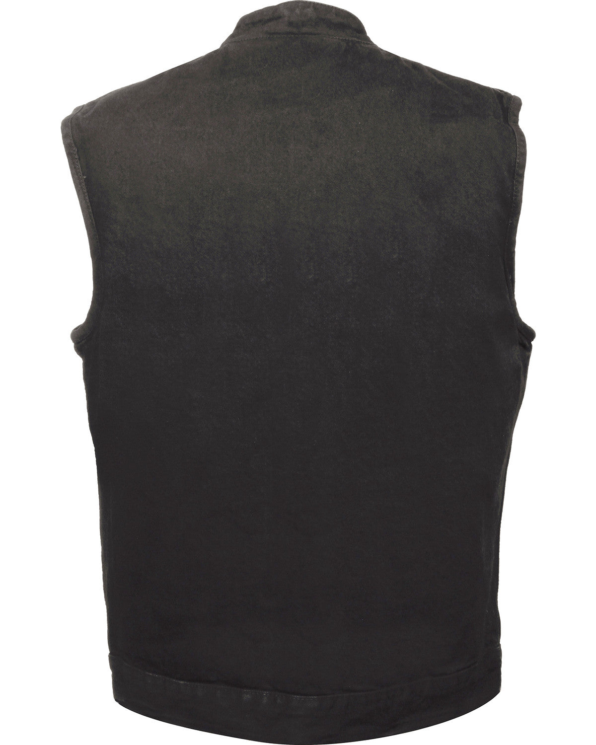 Men's Snap Front Denim Club Style Vest with Gun Pocket