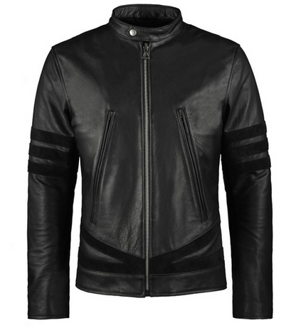 Men’s Black Biker Leather Moto Jacket