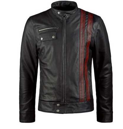 Men’s Vintage Black Biker Leather Jacket