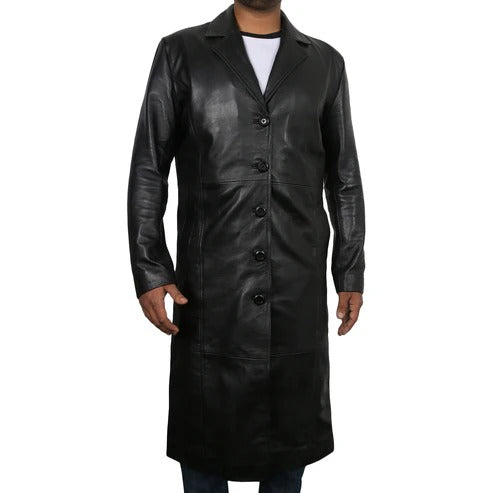 Iorin Classic Long Leather Trench Coat Timeless Elegance and Enduring Style