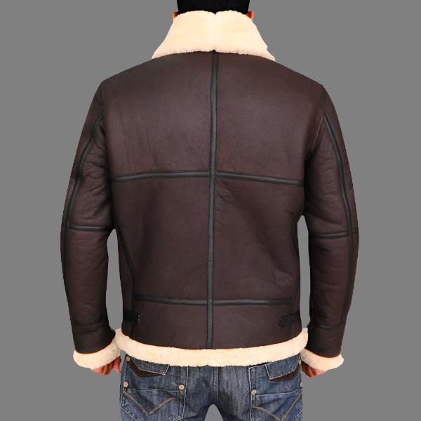 B3 Bomber Aviator Shearling Leather Jacket