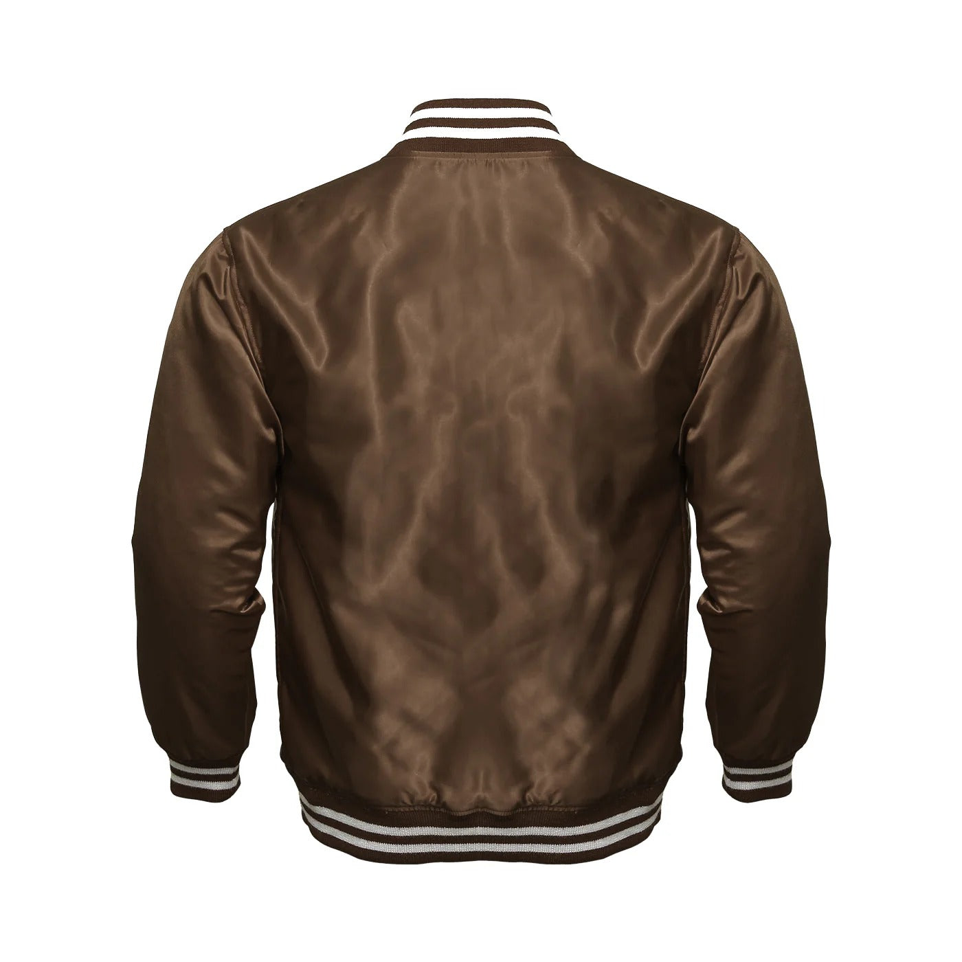 Avanzar All-Brown Satin Varsity Jacket