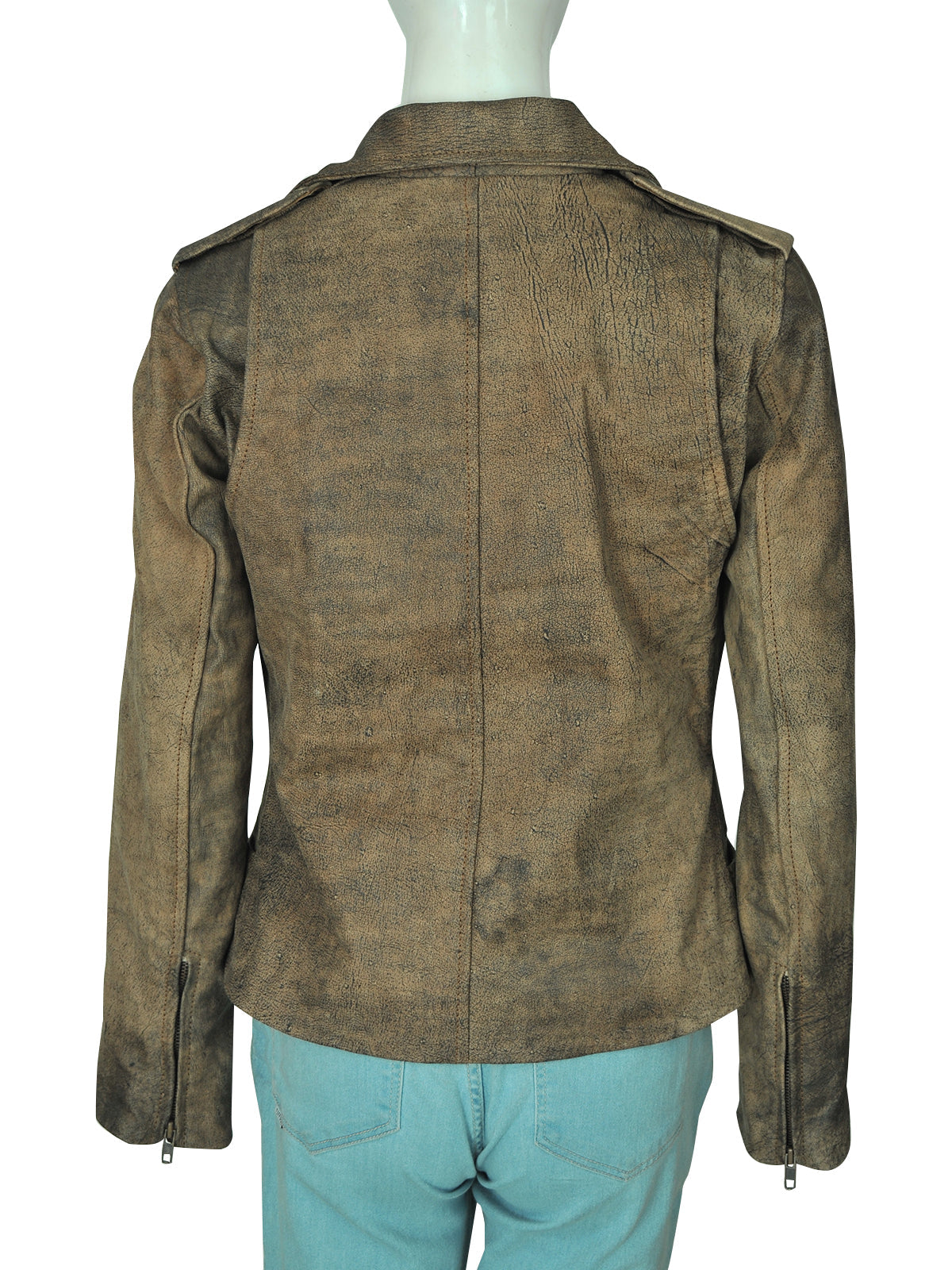 Premium Avanzar Dirty Brown Distressed Leather Jacket