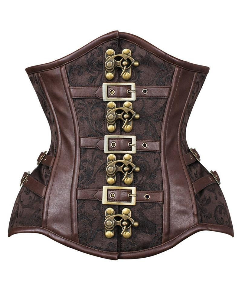 Almeta New Curvy Waist Trainer with Buckle in Brocade