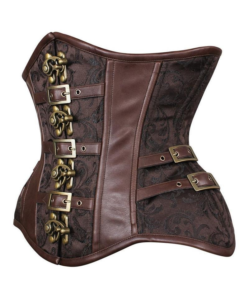 Almeta New Curvy Waist Trainer with Buckle in Brocade