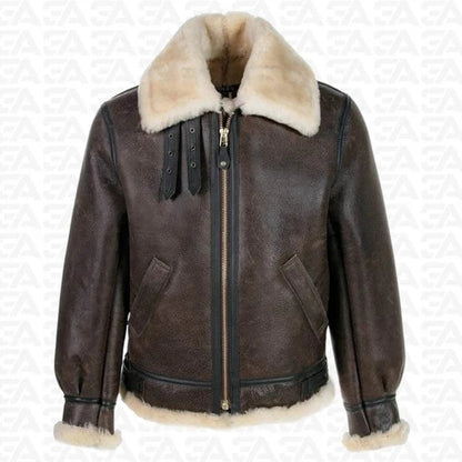 Classic B-3 Sheepskin Leather Bomber Jacket Avanzar Leather