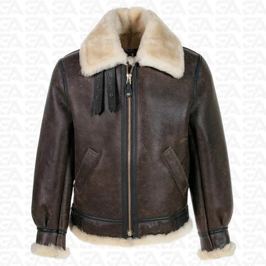 Classic B-3 Sheepskin Leather Bomber Jacket Avanzar Leather