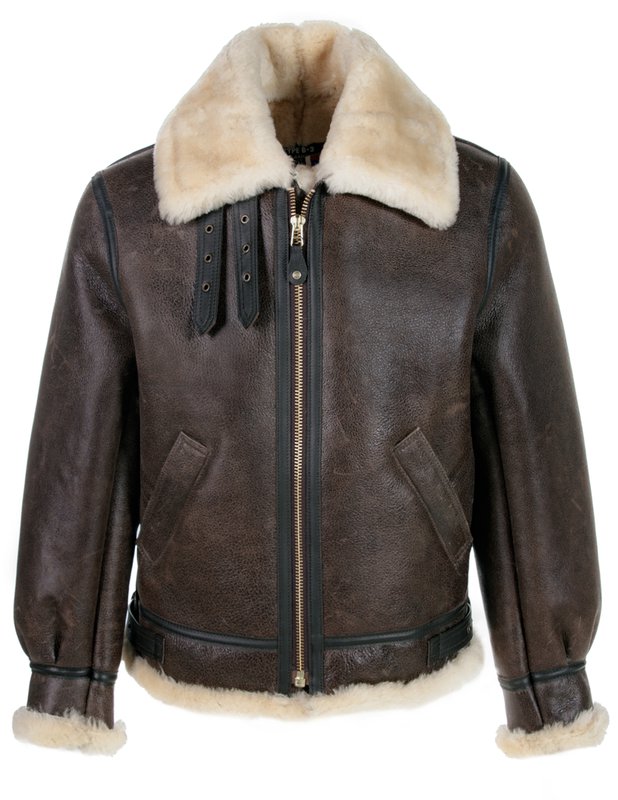 Classic B-3 Sheepskin Leather Bomber Jacket