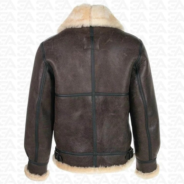 Classic B-3 Sheepskin Leather Bomber Jacket Avanzar Leather