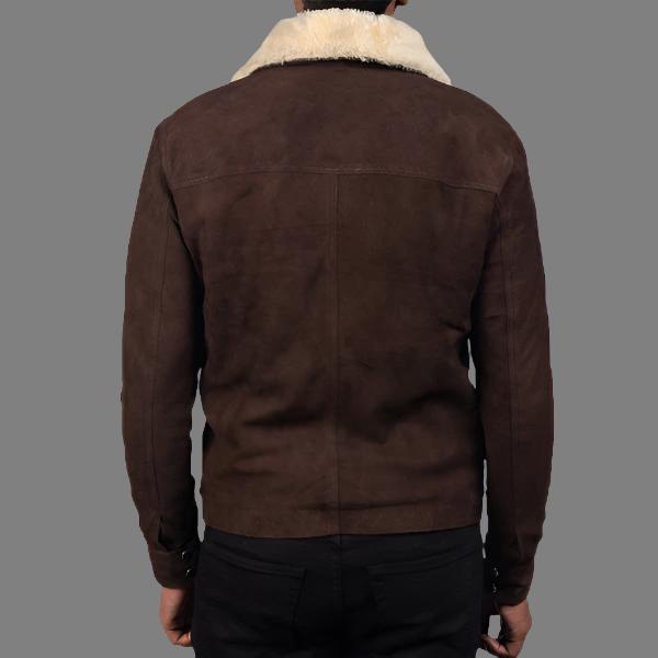 Men's Brown Shearling Fur Leather Jacket