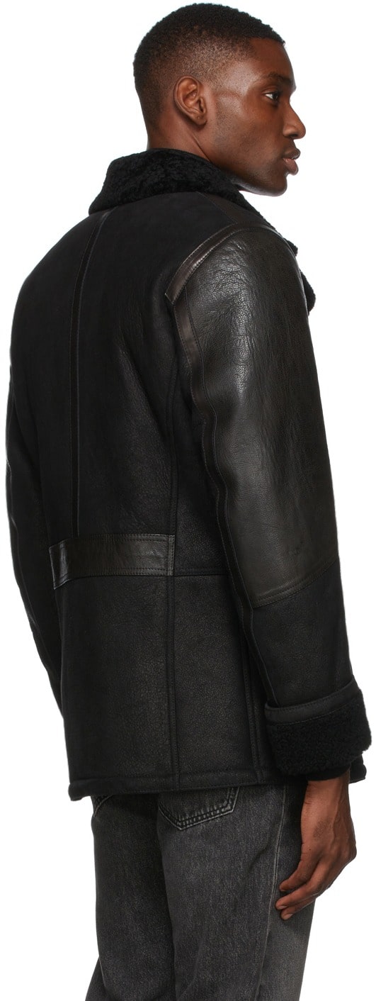 Men's Black Sheepskin Leather Jacket