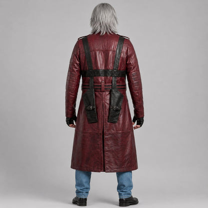 DMC 3 Dante Red Leather Coat Devil May Cry Cosplay Trench Coat by avanzar leather