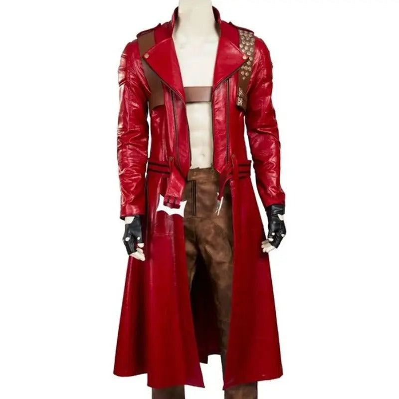 Devil May Cry 3 Dante Red Trench Coat  Avanzar Leather