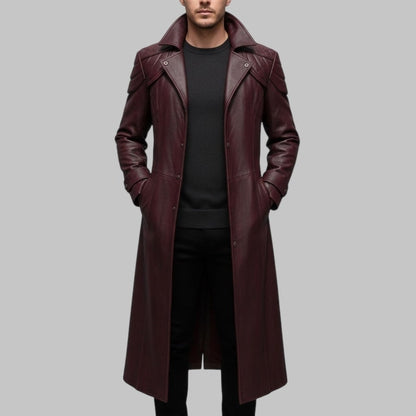 Devil May Cry Dante Leather Trench Coat Maroon