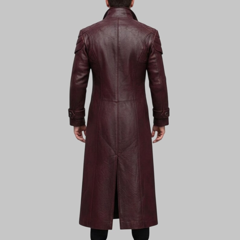 Devil May Cry Dante Leather Trench Coat Maroon