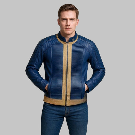 Fallout 76 Leather Bomber Jacket Men