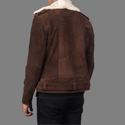 Men's Suede Shearling Leather Jacket