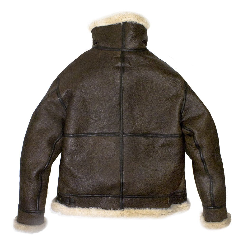 Men's Brown B-3 Bomber Genuine Leather Jacket