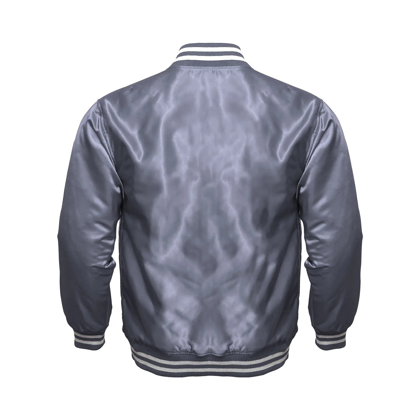 Avanzar All-Grey Satin Varsity Jacket