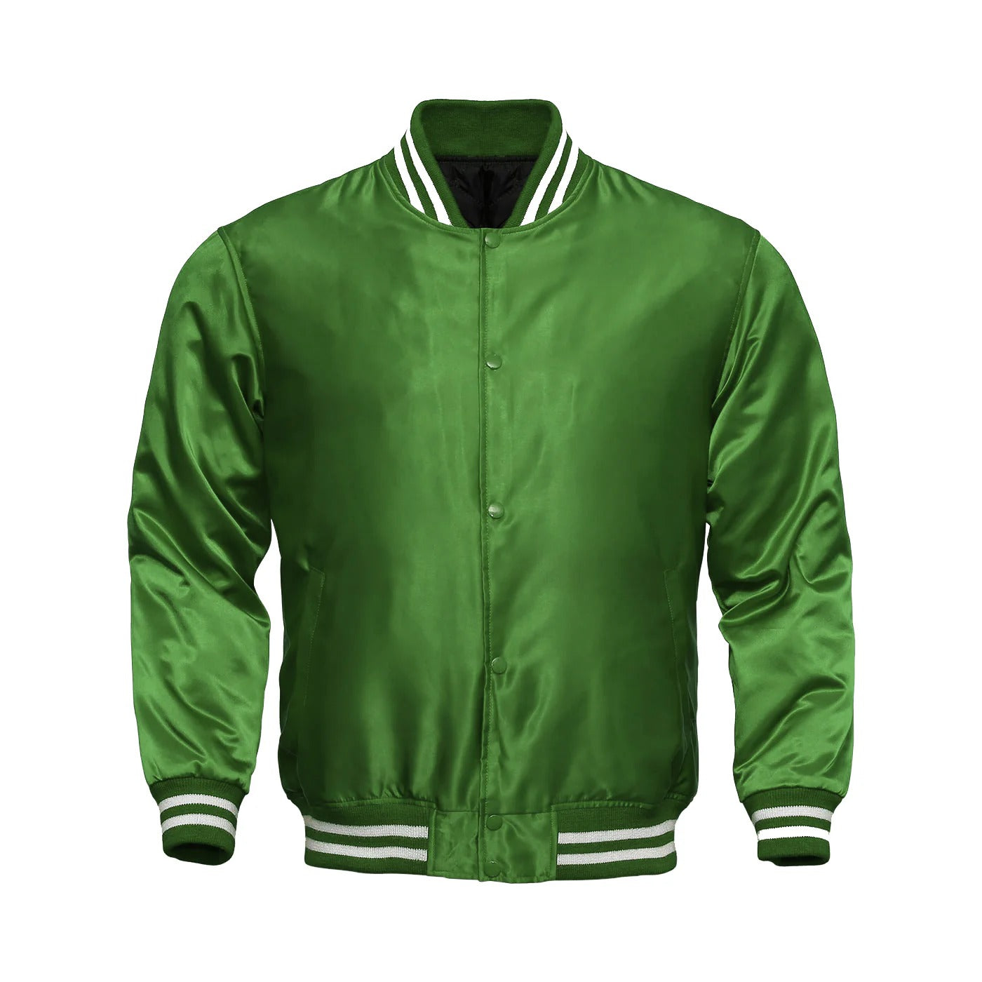 Avanzar All-Green Satin Varsity Jacket