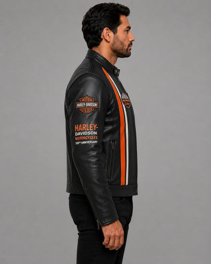 Harley Davidson 120th Anniversary Leather Jacket for Men