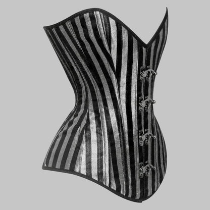 Halloween Overbust Brocade Corset with Steel Boned Waist Shaping