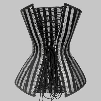 Halloween Overbust Brocade Corset with Steel Boned Waist Shaping