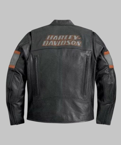 Harley Davidson HD1 Black Biker Leather Jacket for Men