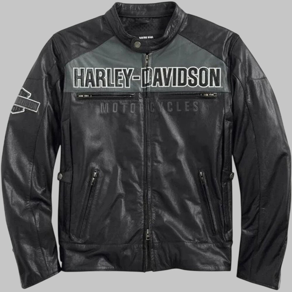 Harley Davidson Horizon HB Leather Motorcycle Jacket Men