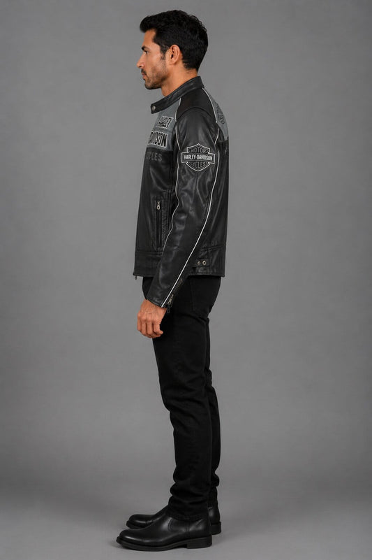 Harley Davidson Horizon HB Leather Motorcycle Jacket Men