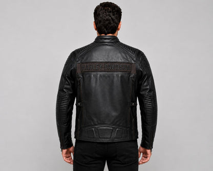 Harley Davidson Asylum Leather Motorcycle Jacket for Men