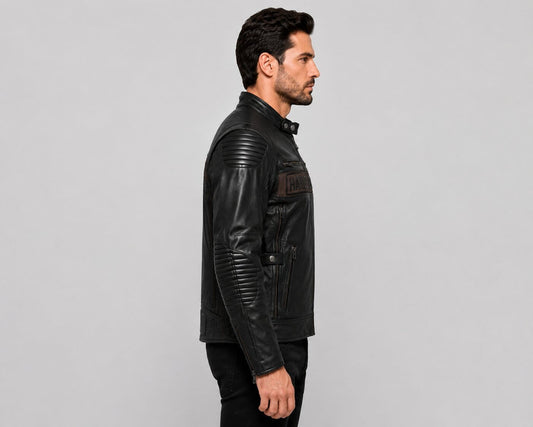Harley Davidson Asylum Leather Motorcycle Jacket for Men