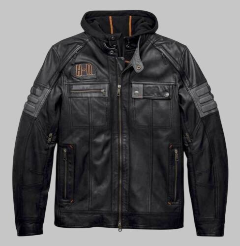Harley Davidson Bridgeport 3-in-1 Leather Jacket with Hoodie