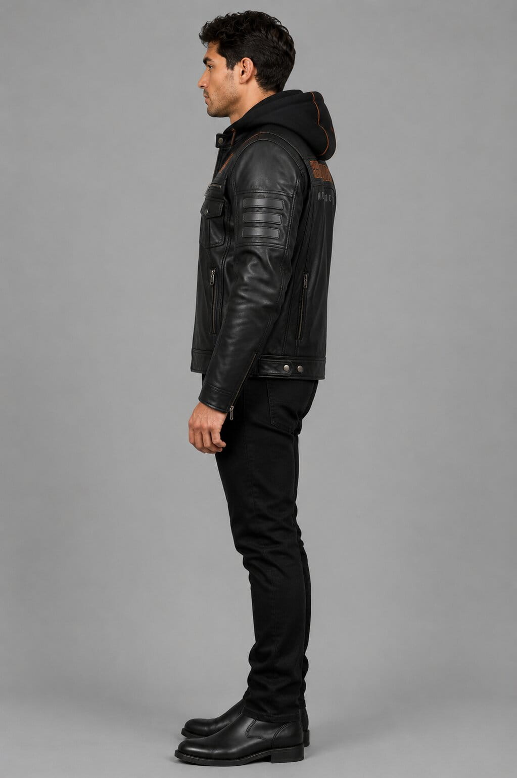Harley Davidson Bridgeport 3-in-1 Leather Jacket with Hoodie