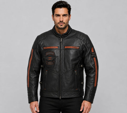 Harley Davidson Exmoor Reflective Wing Leather Jacket