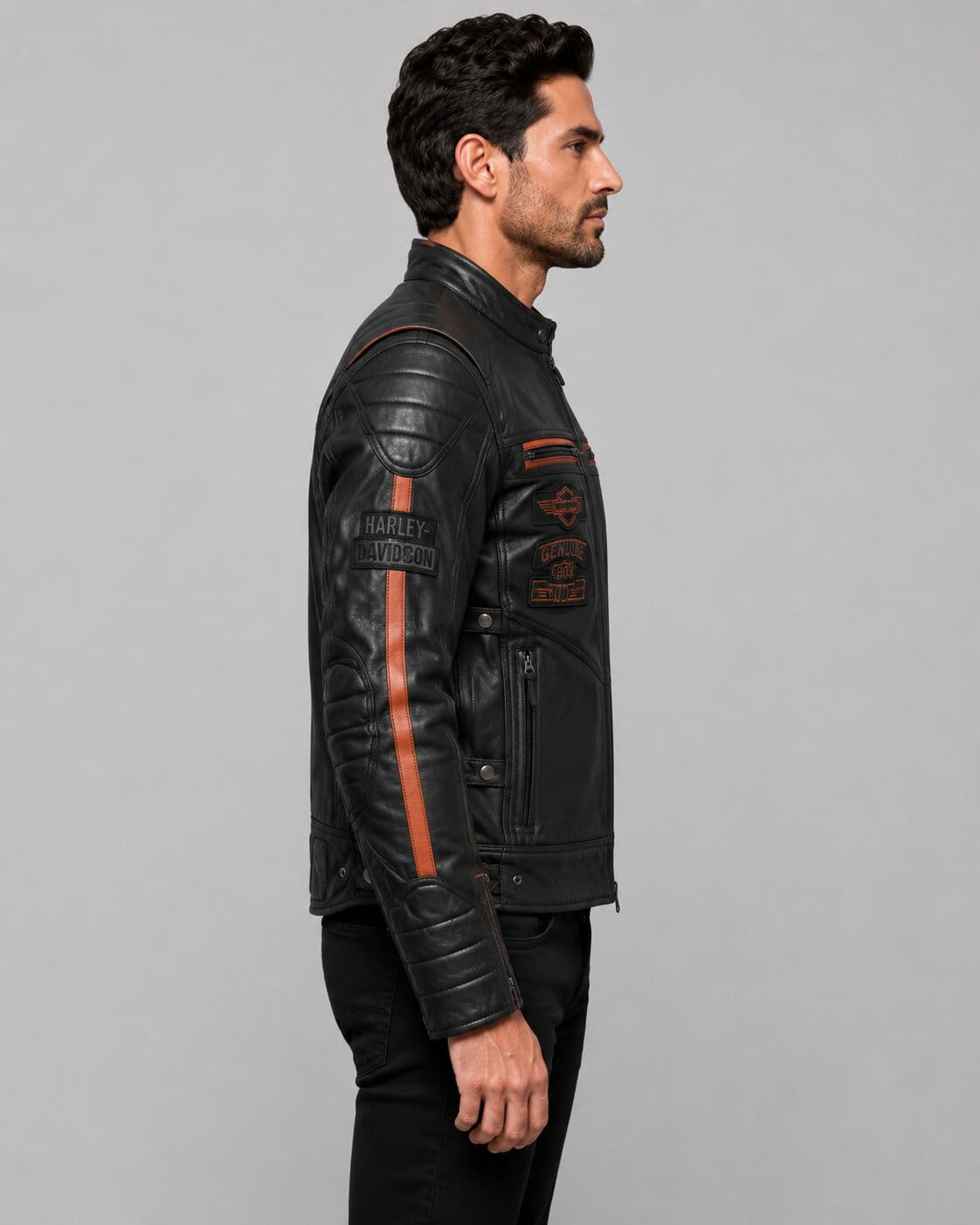 Harley Davidson Exmoor Reflective Wing Leather Jacket