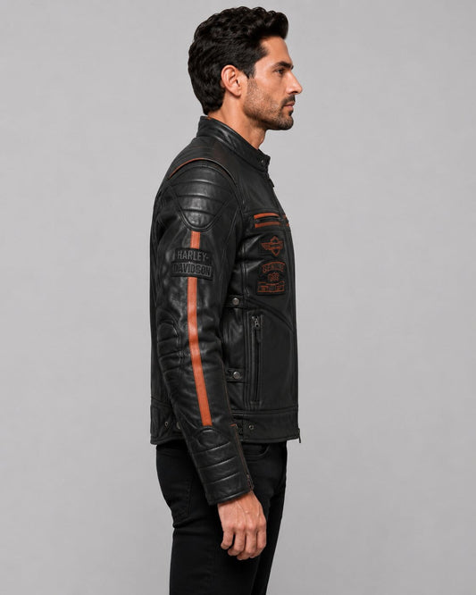 Harley Davidson Exmoor Reflective Wing Leather Jacket