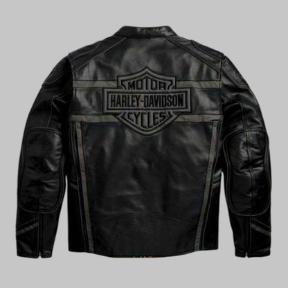 Harley Davidson Luminator 360 Black Leather Jacket Men