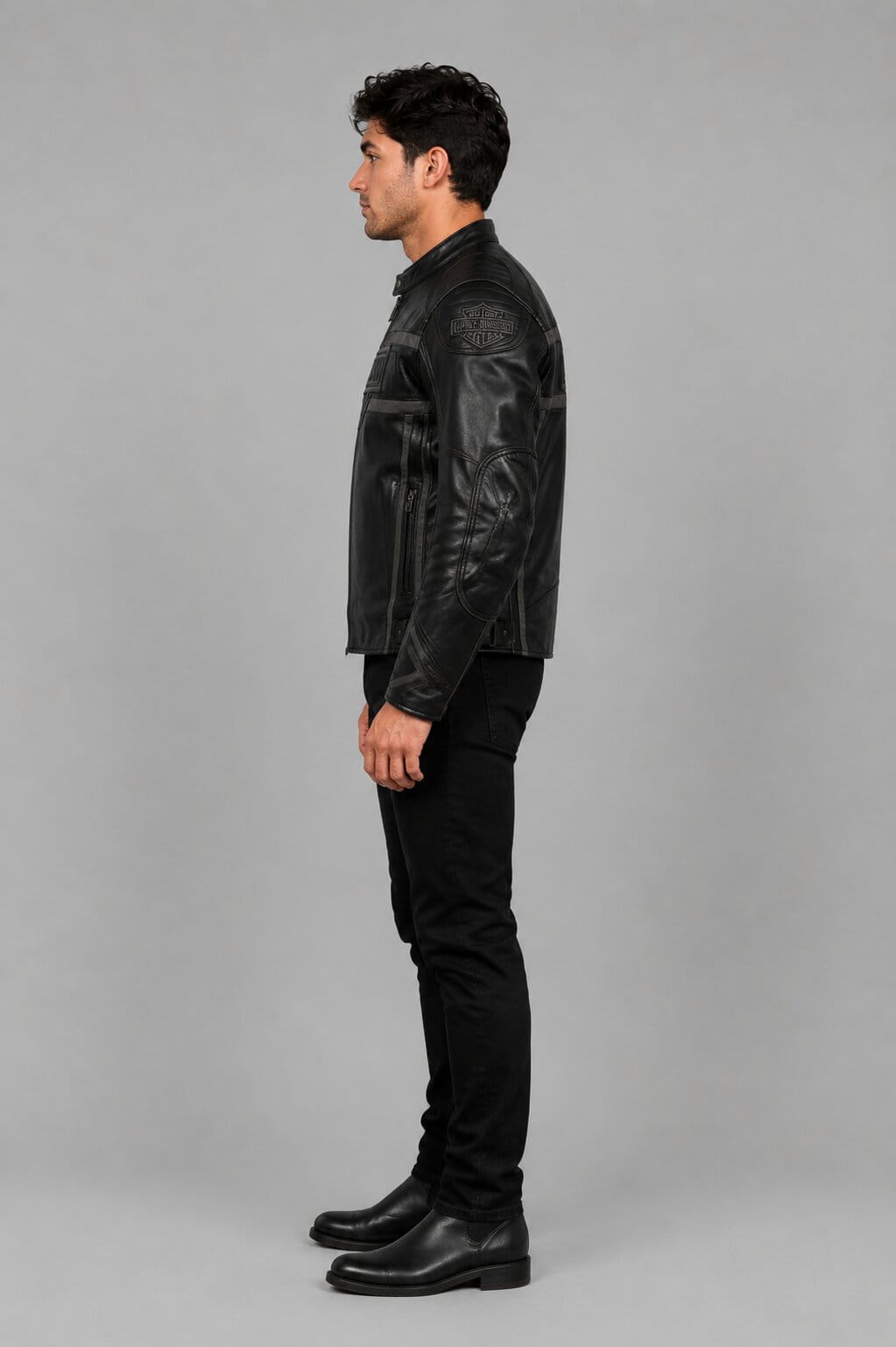Harley Davidson Luminator 360 Black Leather Jacket Men
