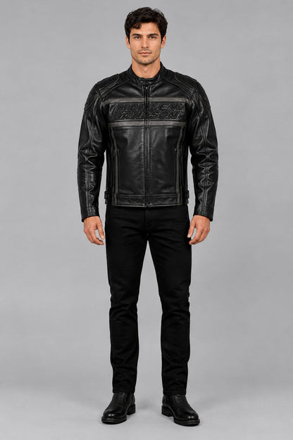 Harley Davidson Luminator 360 Black Leather Jacket Men