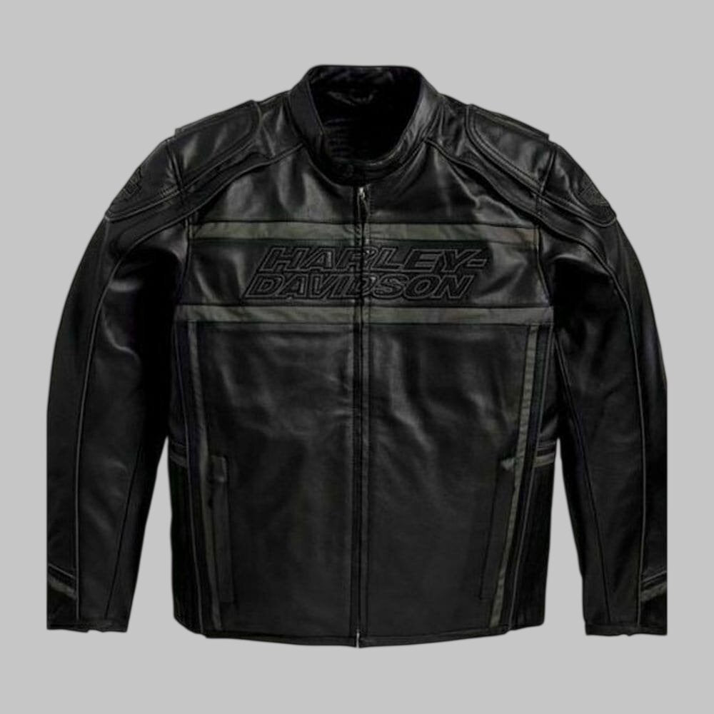 Harley Davidson Luminator 360 Black Leather Jacket Men