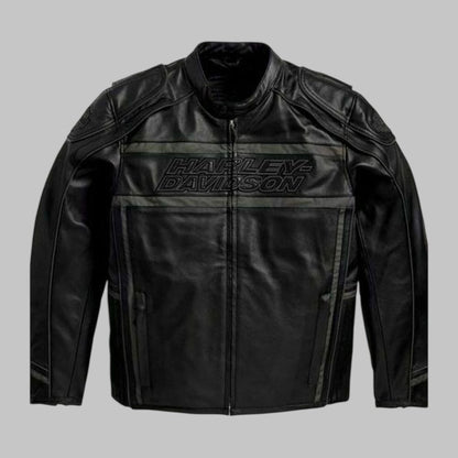 Harley Davidson Luminator 360 Black Leather Jacket Men