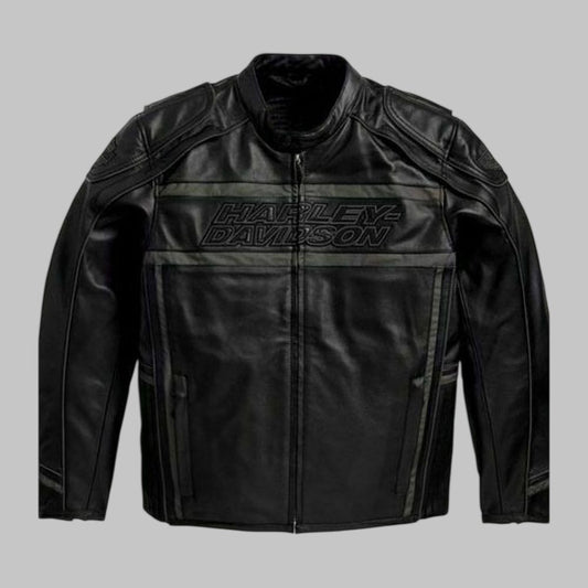 Harley Davidson Luminator 360 Black Leather Jacket Men